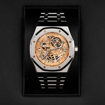 Audemars Piguet Skeleton Salmon Dial 15407ST