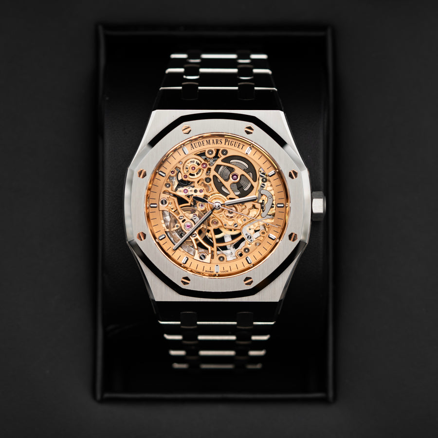 Audemars Piguet Skeleton Salmon Dial 15407ST