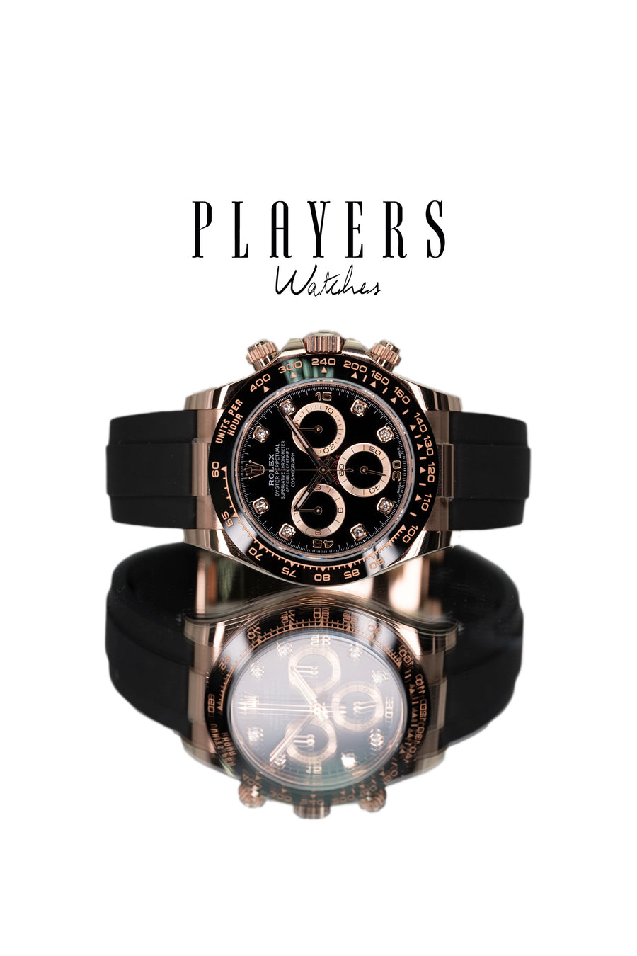 Rolex Daytona (116515LN) 18K Rose Gold on Oysterflex with Diamond Markers