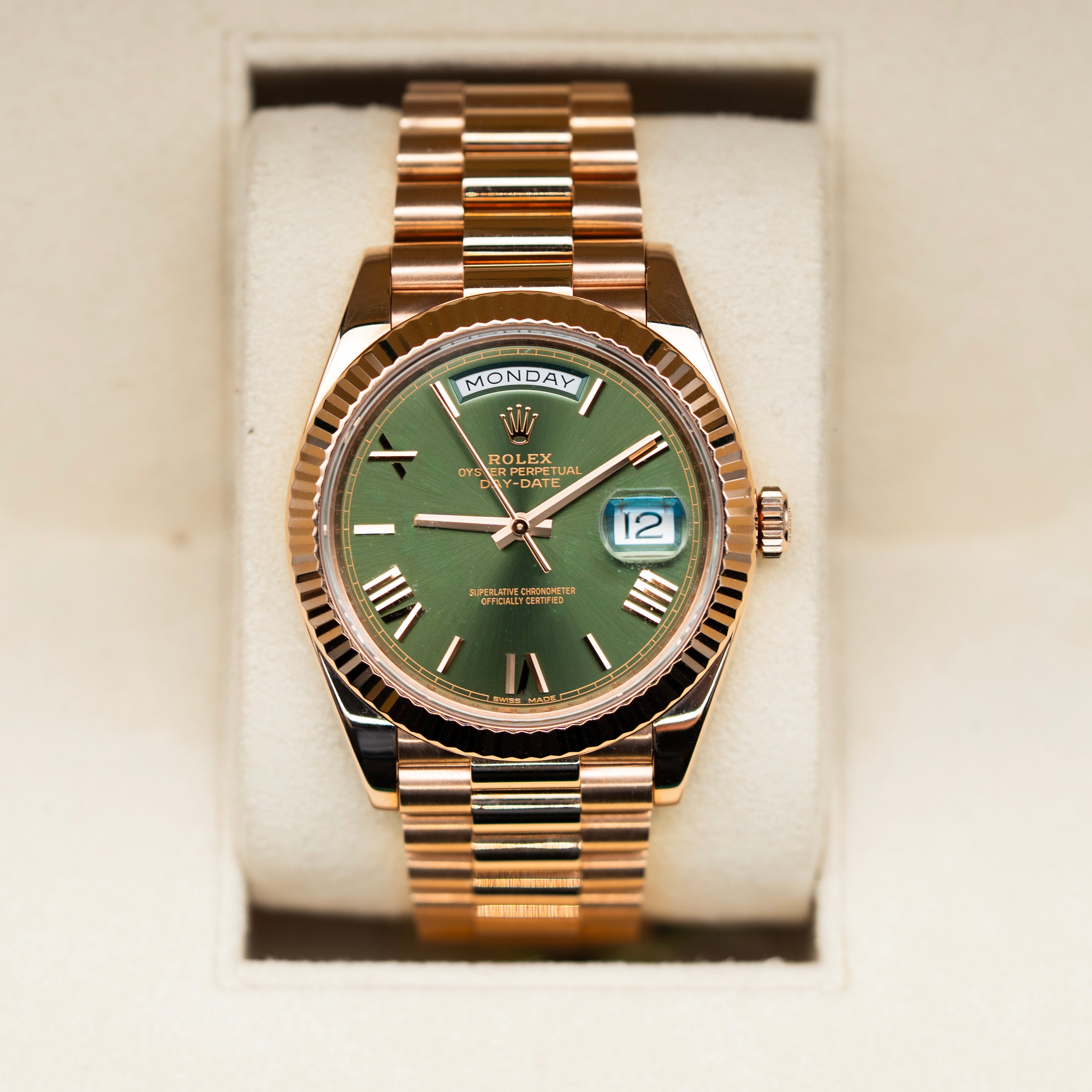 Rolex Day-Date Olive Dial 228235