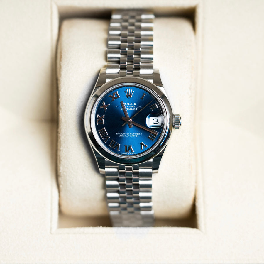 Rolex Ladies Datejust Smooth 31mm Blue 278240