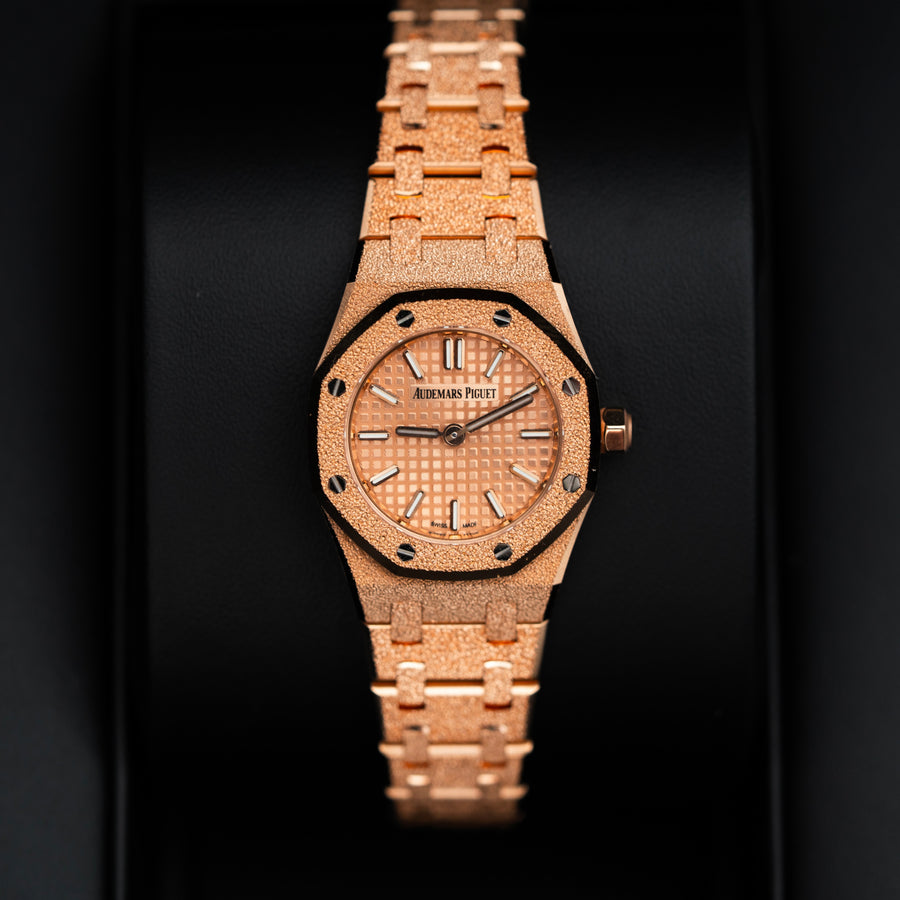 Ladies Audemars Piguet Royal Oak 1 'Mini' Frosted Rose Gold 67630OR