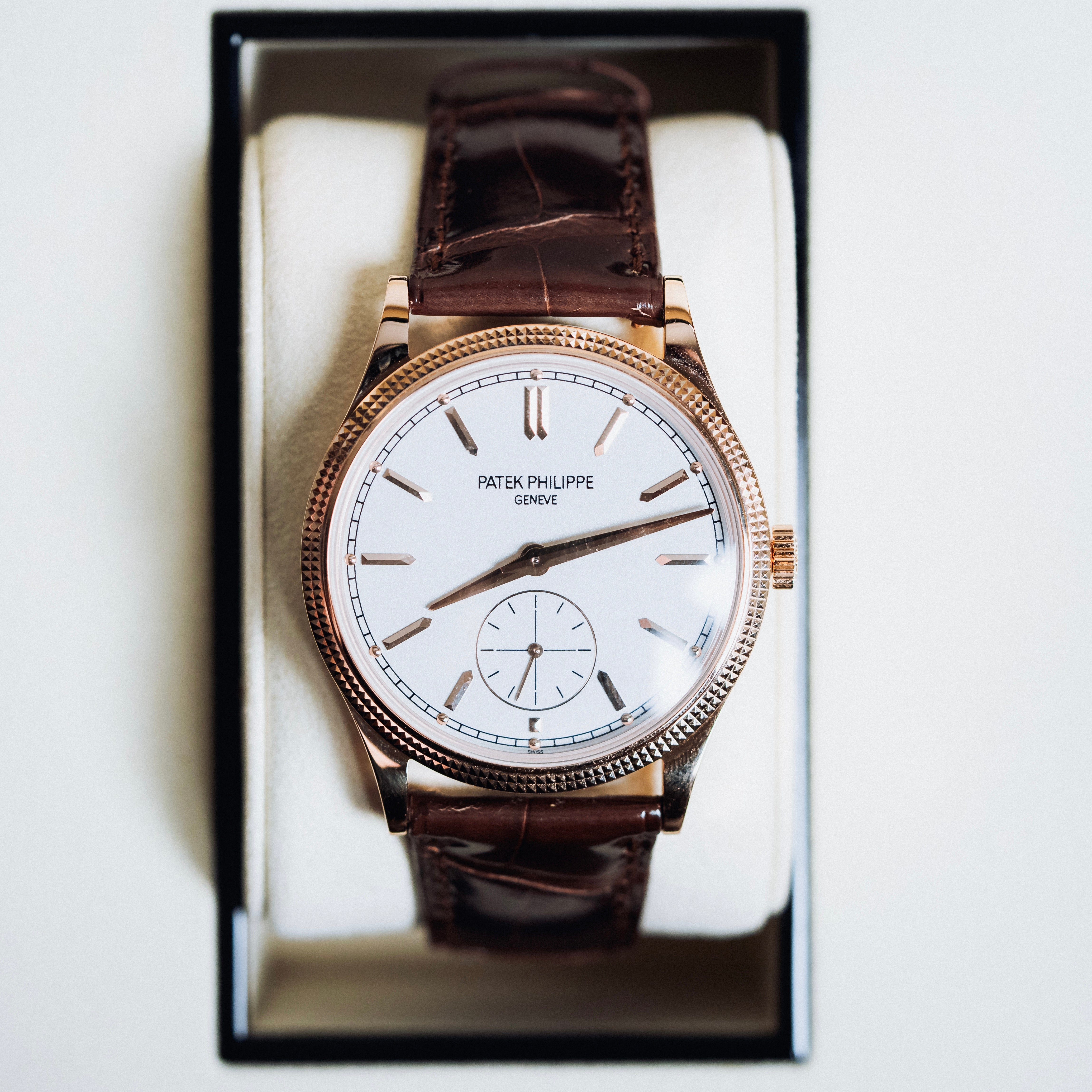 Patek Philippe Calatrava White Dial Rose