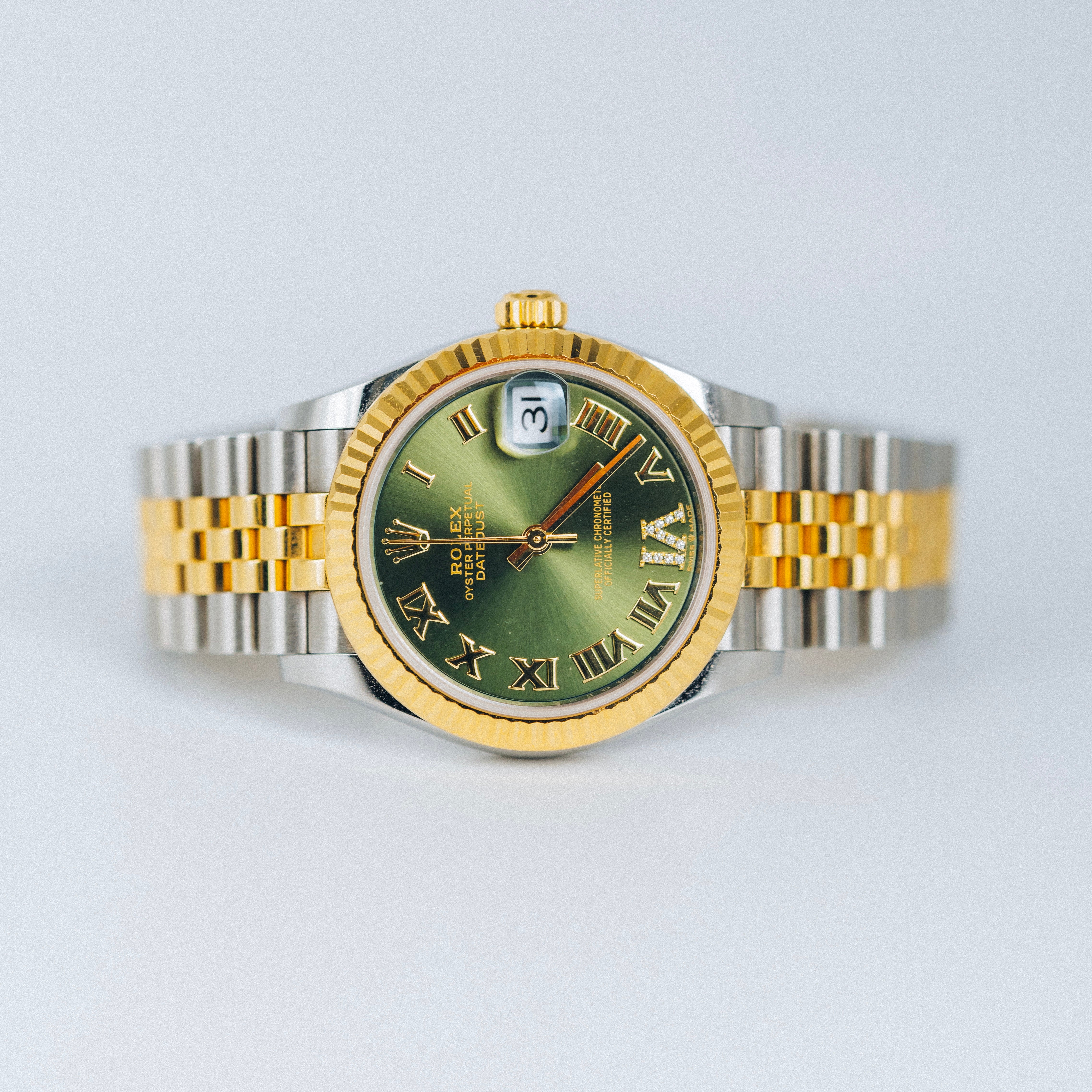 Ladies Datejust Olive Dial