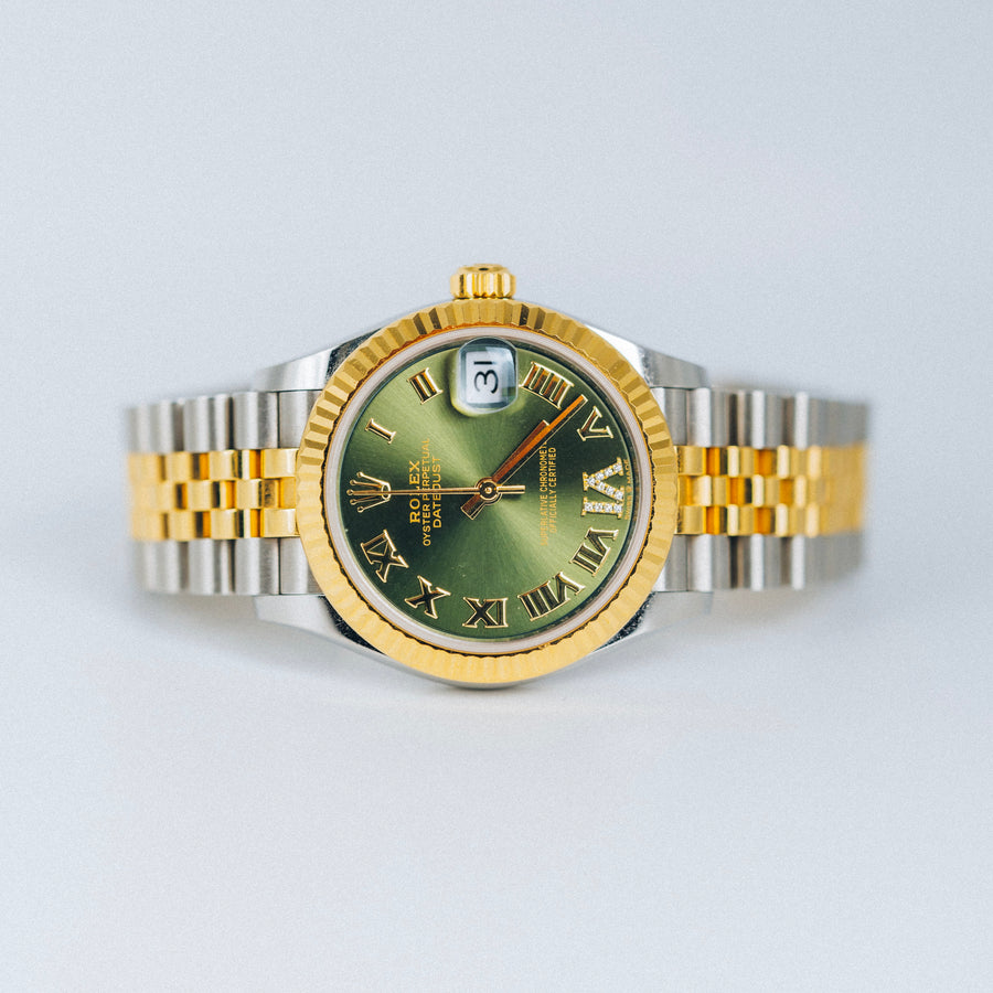Ladies Datejust Olive Dial