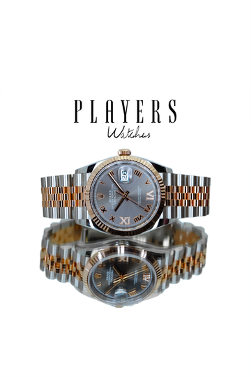 Rolex Date-Just 36 Two-Tone Rose Gold Slate Diamond Set Dial (126231)