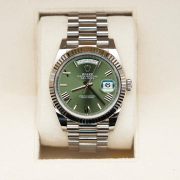 Rolex Day-Date White Gold Olive Dial 228239