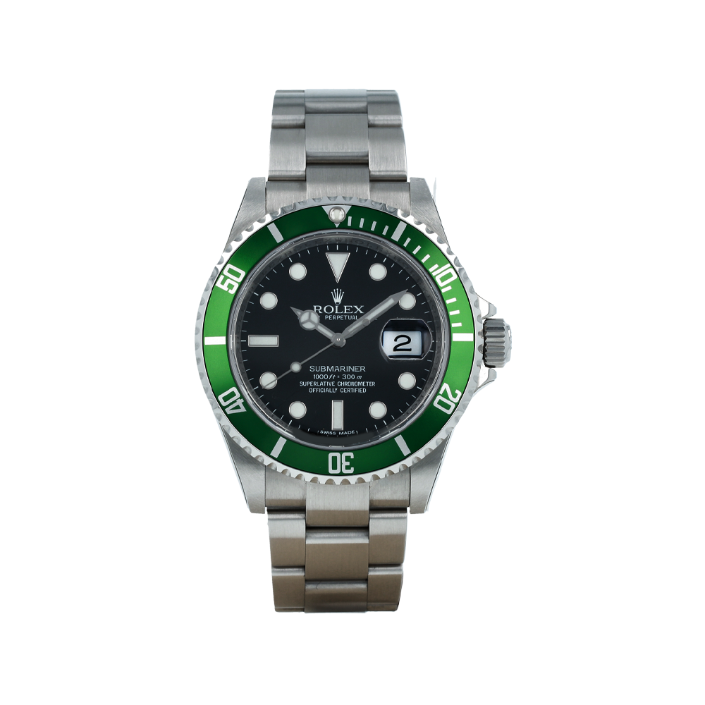 Rolex Submariner Date 16610LV (Kermit) (Oyster Bracelet)